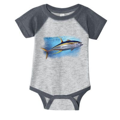 Yellowfin Tuna Swimming Infant Baby Jersey Bodysuit