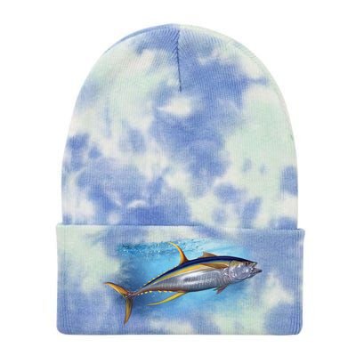 Yellowfin Tuna Swimming Tie Dye 12in Knit Beanie