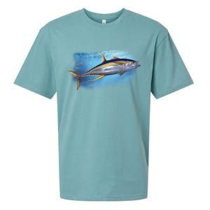 Yellowfin Tuna Swimming Sueded Cloud Jersey T-Shirt