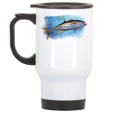 Yellowfin Tuna Swimming Stainless Steel Travel Mug