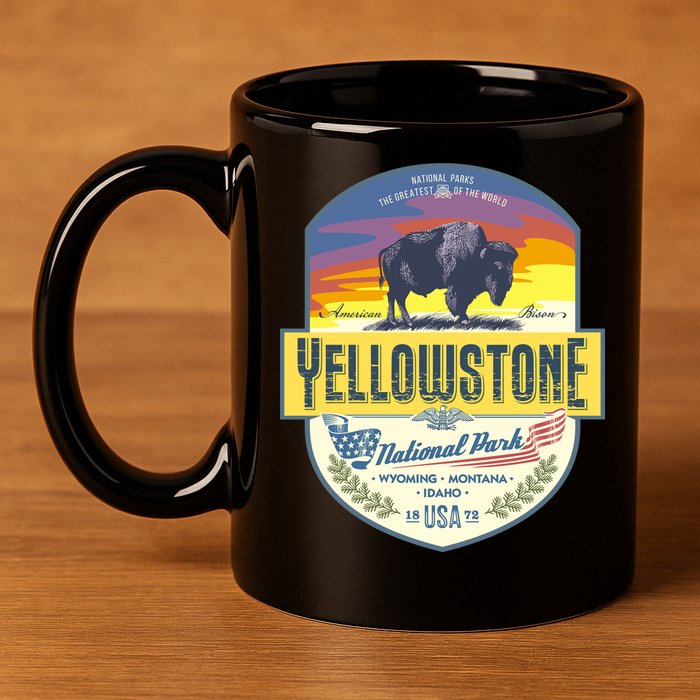 Yellowstone National Park 11oz C Handle Ceramic Mug