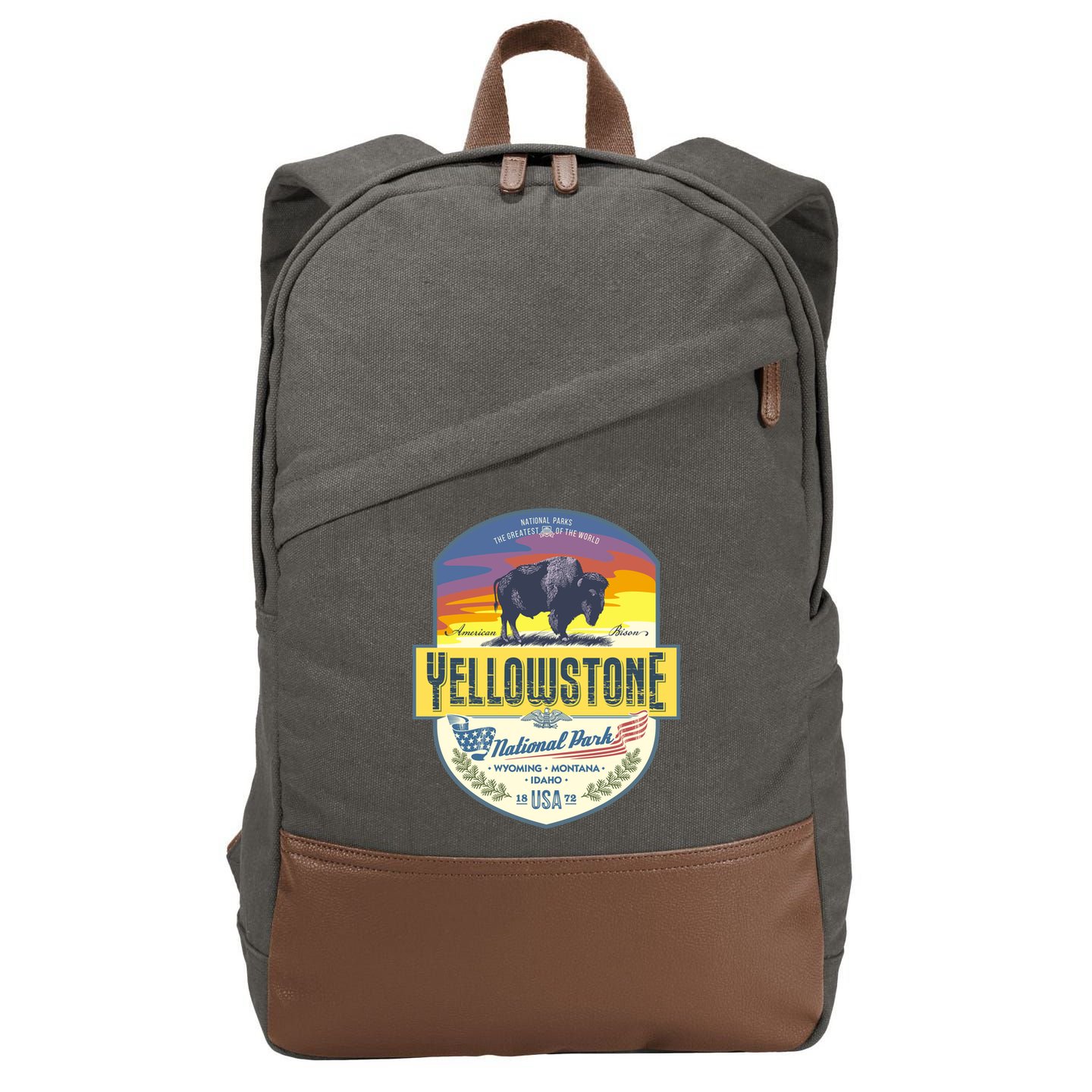 Yellowstone National Park Cotton Canvas Backpack