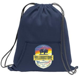 Yellowstone National Park Sweatshirt Cinch Pack Bag