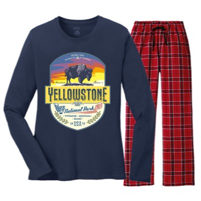 Yellowstone National Park Women's Long Sleeve Flannel Pajama Set 