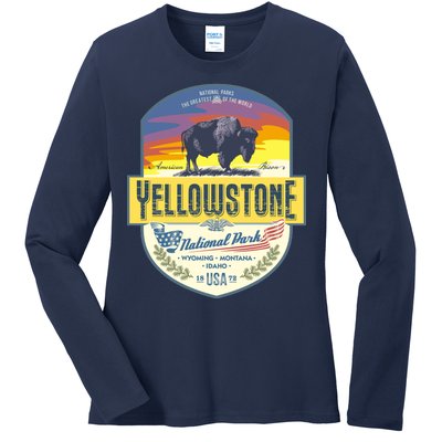 Yellowstone National Park Ladies Long Sleeve Shirt