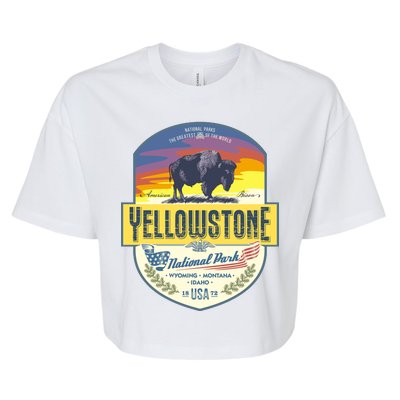 Yellowstone National Park Bella+Canvas Jersey Crop Tee