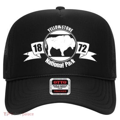 Yellowstone National Park 1872 High Crown Mesh Back Trucker Hat