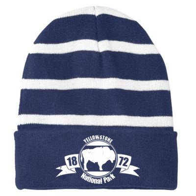 Yellowstone National Park 1872 Striped Beanie with Solid Band