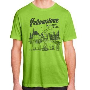 Yellowstone National Park Accordion Park Ranger Bear Adult ChromaSoft Performance T-Shirt