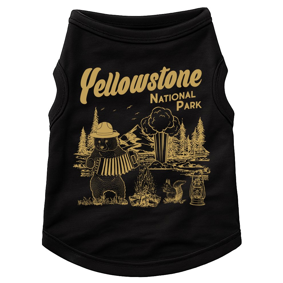 Yellowstone National Park Accordion Park Ranger Bear Doggie Tank