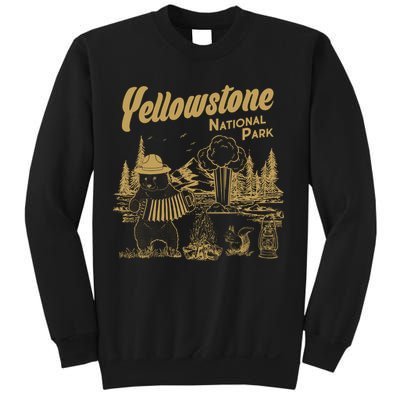 Yellowstone National Park Accordion Park Ranger Bear Sweatshirt