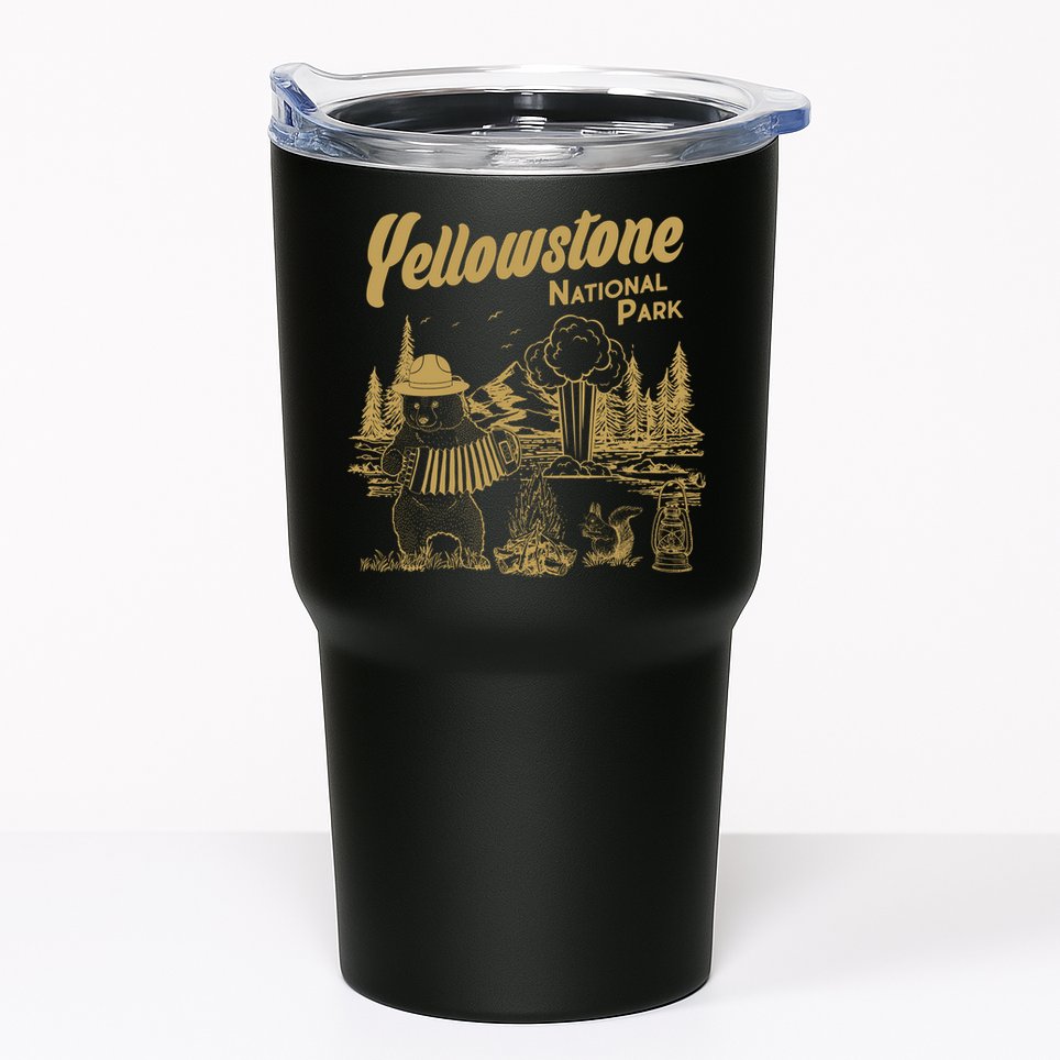 Yellowstone National Park Accordion Park Ranger Bear Tumbler