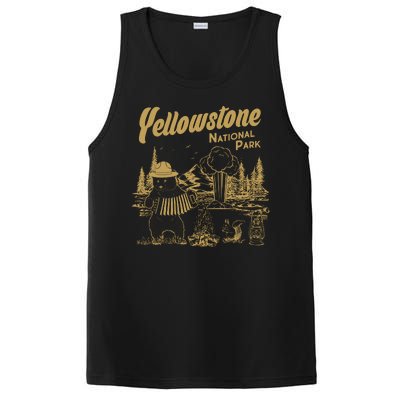 Yellowstone National Park Accordion Park Ranger Bear PosiCharge Competitor Tank