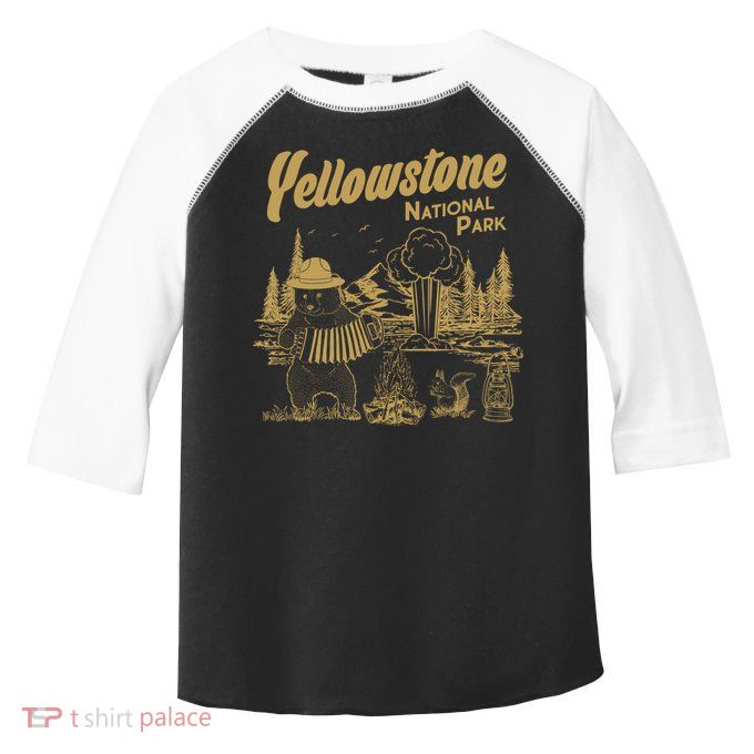 Yellowstone National Park Accordion Park Ranger Bear Toddler Fine Jersey T-Shirt