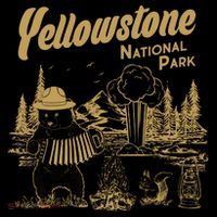 Yellowstone National Park Accordion Park Ranger Bear Ladies Long Sleeve Shirt