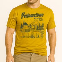 Yellowstone National Park Accordion Park Ranger Bear Cooling Performance Crew T-Shirt
