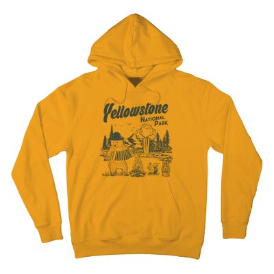 Yellowstone National Park Accordion Park Ranger Bear Hoodie