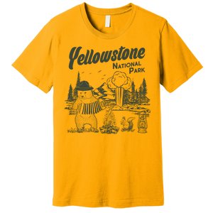 Yellowstone National Park Accordion Park Ranger Bear Premium T-Shirt