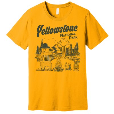 Yellowstone National Park Accordion Park Ranger Bear Premium T-Shirt