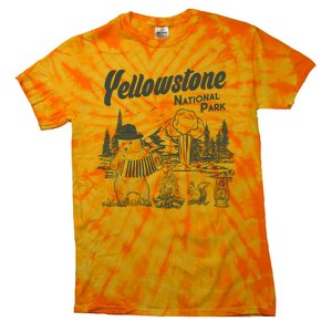 Yellowstone National Park Accordion Park Ranger Bear Tie-Dye T-Shirt