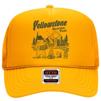 Yellowstone National Park Accordion Park Ranger Bear Trucker Hat