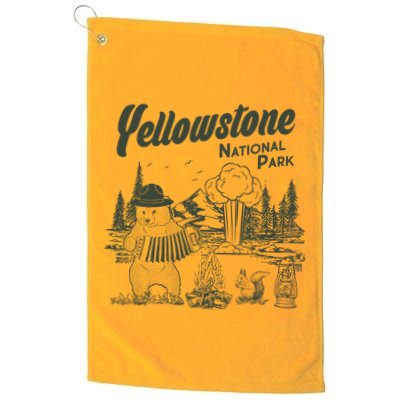 Yellowstone National Park Accordion Park Ranger Bear Golf Towel
