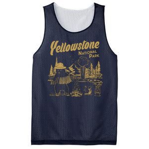 Yellowstone National Park Accordion Park Ranger Bear Mesh Reversible Basketball Jersey Tank