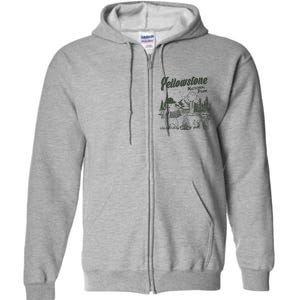 Yellowstone National Park Accordion Park Ranger Bear Full Zip Hoodie