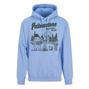 Yellowstone National Park Accordion Park Ranger Bear Unisex Surf Hoodie