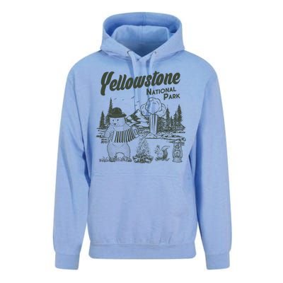 Yellowstone National Park Accordion Park Ranger Bear Unisex Surf Hoodie