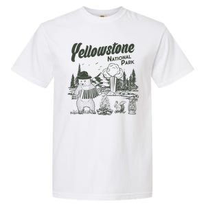 Yellowstone National Park Accordion Park Ranger Bear Garment-Dyed Heavyweight T-Shirt