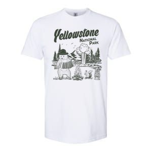 Yellowstone National Park Accordion Park Ranger Bear Softstyle CVC T-Shirt