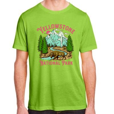 Yellowstone National Park Illustration Adult ChromaSoft Performance T-Shirt