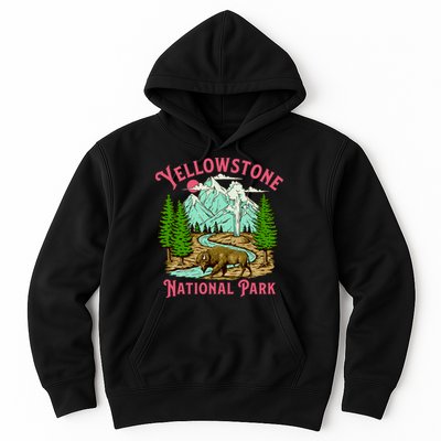 Yellowstone National Park Illustration Hoodie