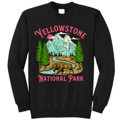 Yellowstone National Park Illustration Sweatshirt