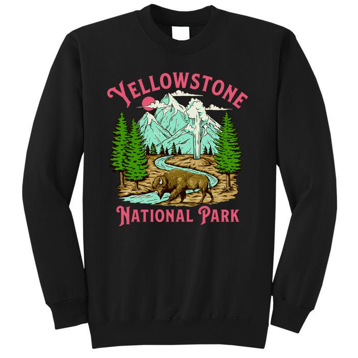 Yellowstone National Park Illustration Sweatshirt