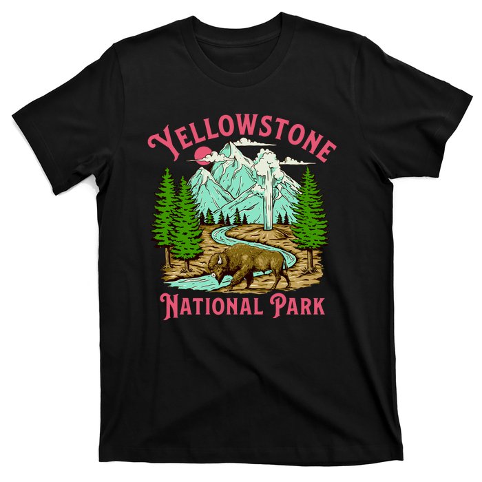 Yellowstone National Park Illustration T-Shirt