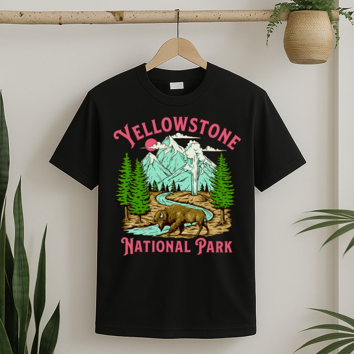Yellowstone National Park Illustration T-Shirt