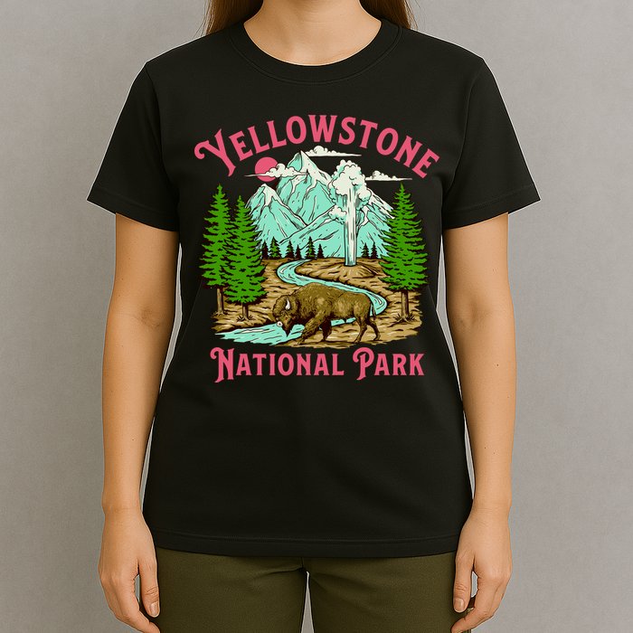 Yellowstone National Park Illustration T-Shirt