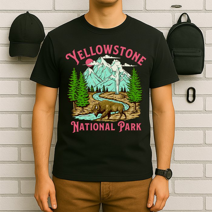 Yellowstone National Park Illustration T-Shirt
