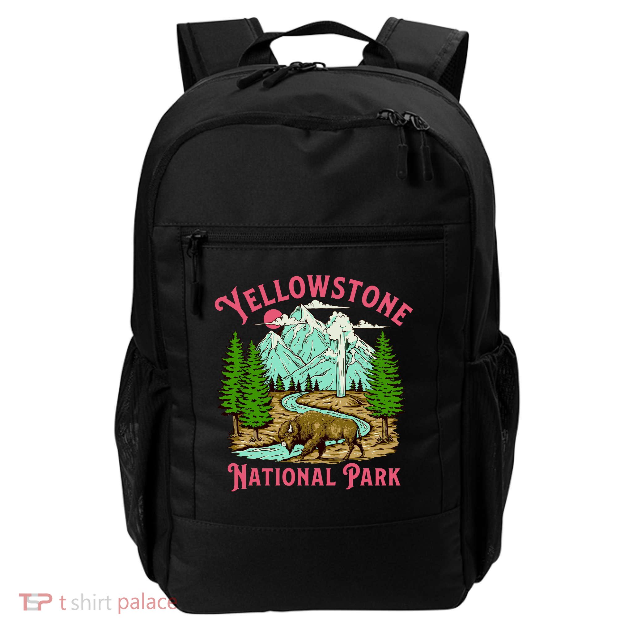Yellowstone National Park Illustration Backpack