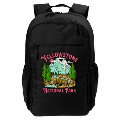 Yellowstone National Park Illustration Daily Commute Backpack