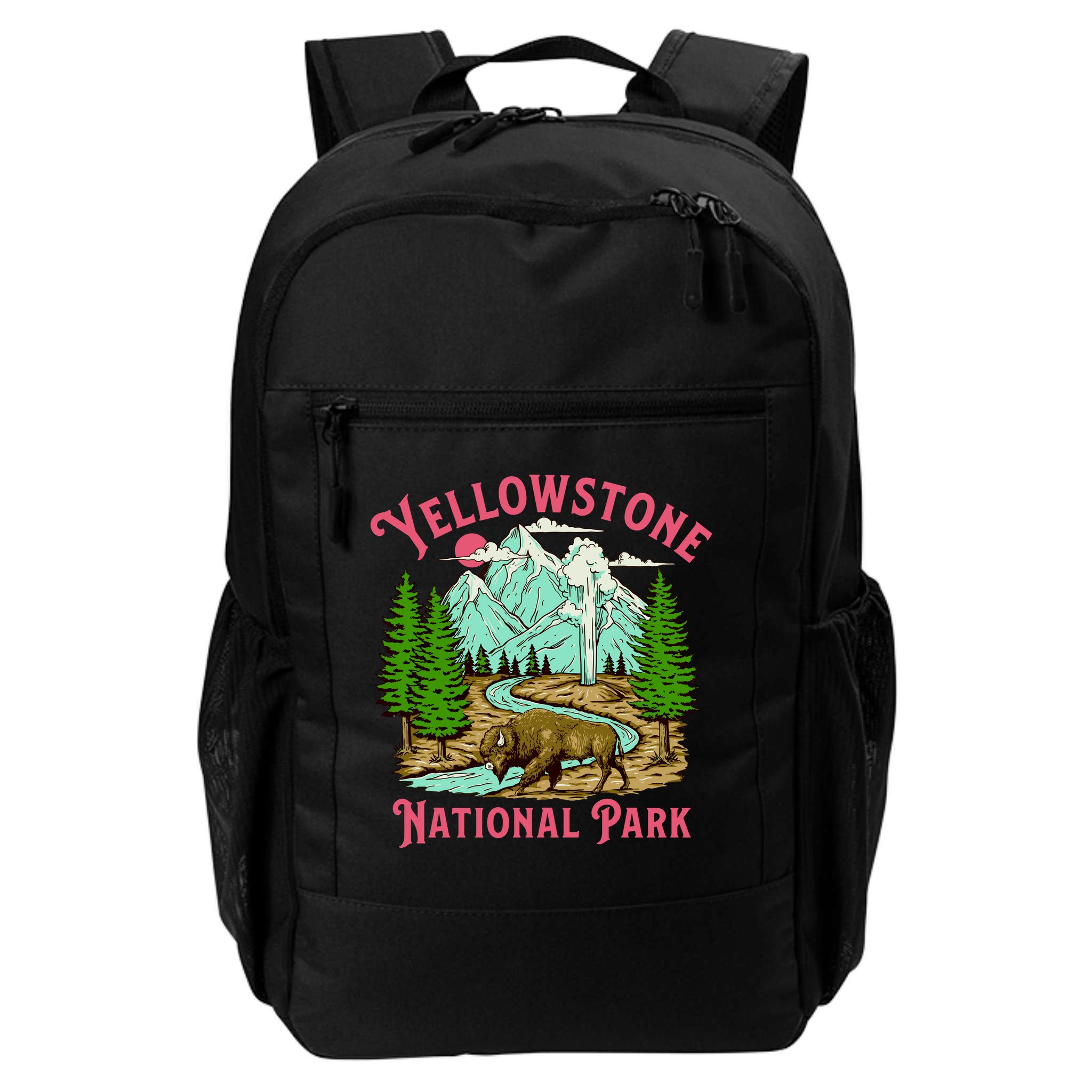 Yellowstone National Park Illustration Backpack