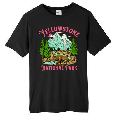 Yellowstone National Park Illustration Tall Fusion ChromaSoft Performance T-Shirt