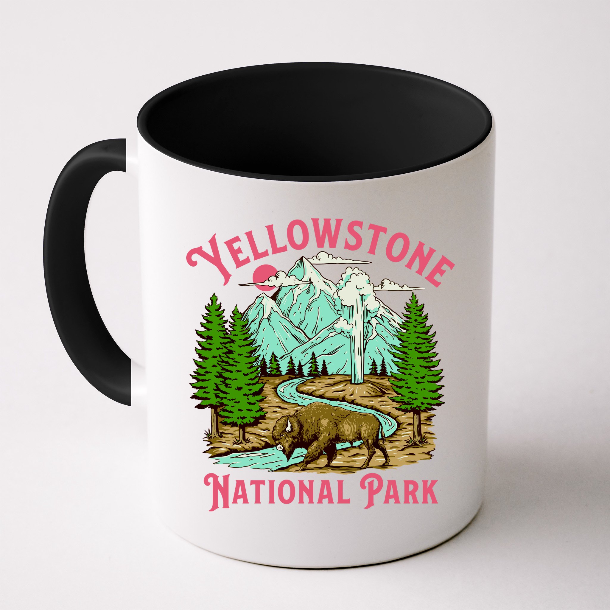 Yellowstone National Park Illustration Mug