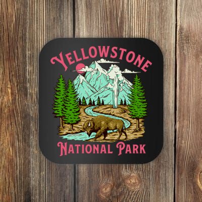 Yellowstone National Park Illustration Coaster