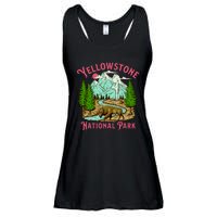 Yellowstone National Park Illustration Ladies Essential Flowy Tank