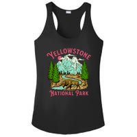 Yellowstone National Park Illustration Ladies PosiCharge Competitor Racerback Tank