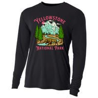 Yellowstone National Park Illustration Cooling Performance Long Sleeve Crew