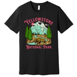 Yellowstone National Park Illustration Premium T-Shirt